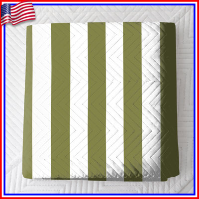 Olive Vertical Stripes Bedding Striped Bedspread Pattern