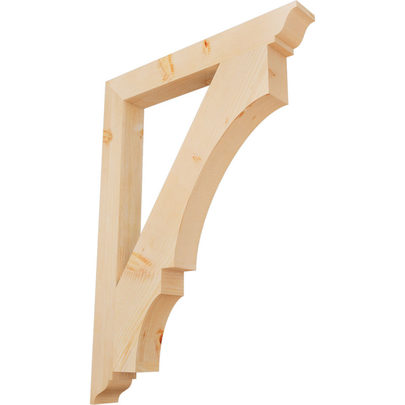 Support traditionnel lisse l 3 3 po x P 32 po x H 44 po, cèdre rouge de l'Ouest, L 3 1/2 po x P 32 po x H 44 po