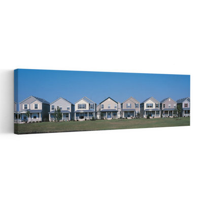 Suburban Housing Development Joliet IL USA by Joe Jacobson - Wrapped Canvas Panoramic Print