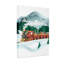 «Christmas Christmas Train Winter Landscape Mountain Forest Snowflake», ensemble de 3 impressions murales sur toile-184810137