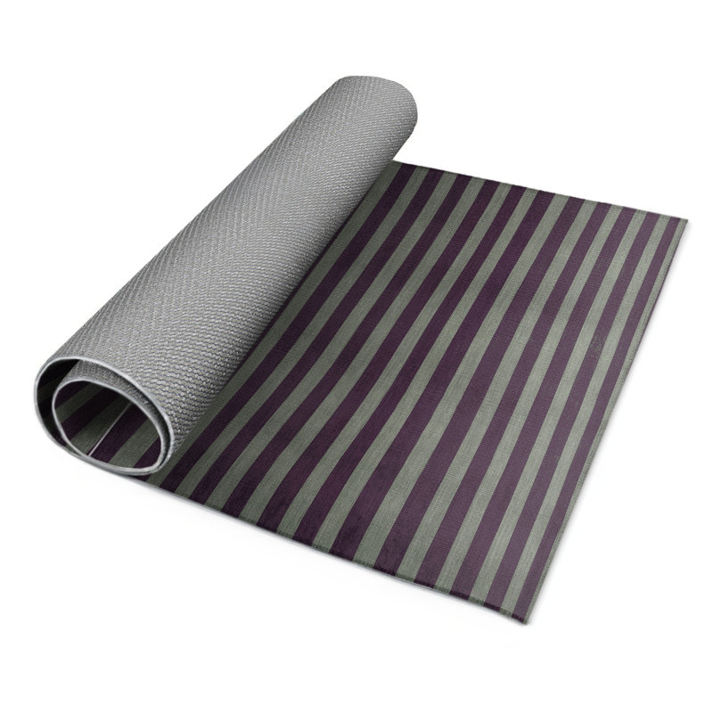 Tapis intérieur / extérieur mauve HorizontalStripes, Rectangulaire 2 pi x 3 pi