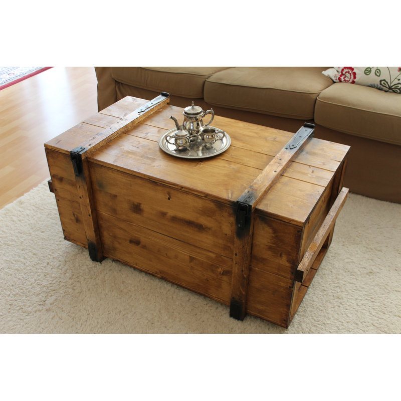 Santino Solid Wood Coffee Table, 48cm H x 98cm W x 55cm D