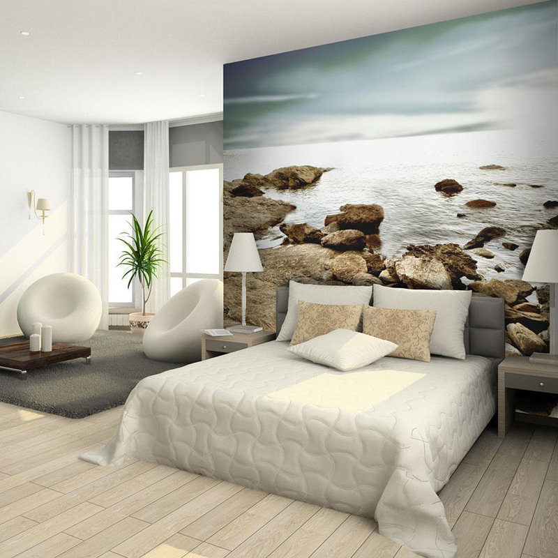 Murale Ahjanay Rocky Beach, L 121 po x l 157 po