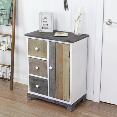 Takori Solid Wood 3 - Drawer End Table