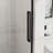 48" - 72" Semi- Shower Door, 6mm Thick Tempered Clear Glass, Easy Coating, Matte Black Finish, Stainless Steel Frame, Reversible Opening, Waterproof Splash, Smooth Rollers For Bathroom Glass Modern