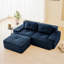Canapé contemporain contemporain, canapé modulaire en forme de L moderne de 82 pouces, tissu en velours côtelé, assise profonde, repose-pieds mobile, sans assemblage, conception antidérapante-9004964