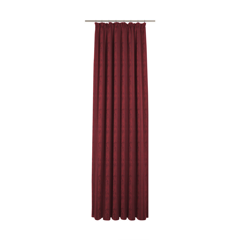 Kettenbach Pencil Pleat Room Darkening Curtain, 135cm Width x 180cm Drop, Red
