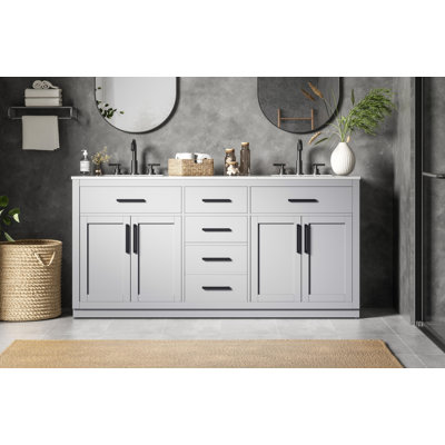 Ahner 72 inch Double Bathroom Vanity