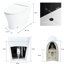 Toilette avec siège chauffant - chasse double 1 / 1,28, capteur de pied, nuit, structure intelligente sans siège de bidet, chasse pratique