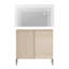 Armoire d'appoint 31,5 po avec tablettes réglables, armoire de rangement moderne avec portes Union Rustic-1813572405