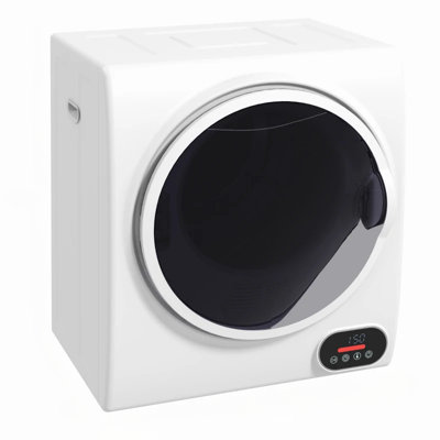 Compact Front-Load Portable Clothes Dryer, Stackable Laundry Dryer Machine with LCD Touch Control, Freestanding & Wall-Mounted Electric Dryer for Apartment