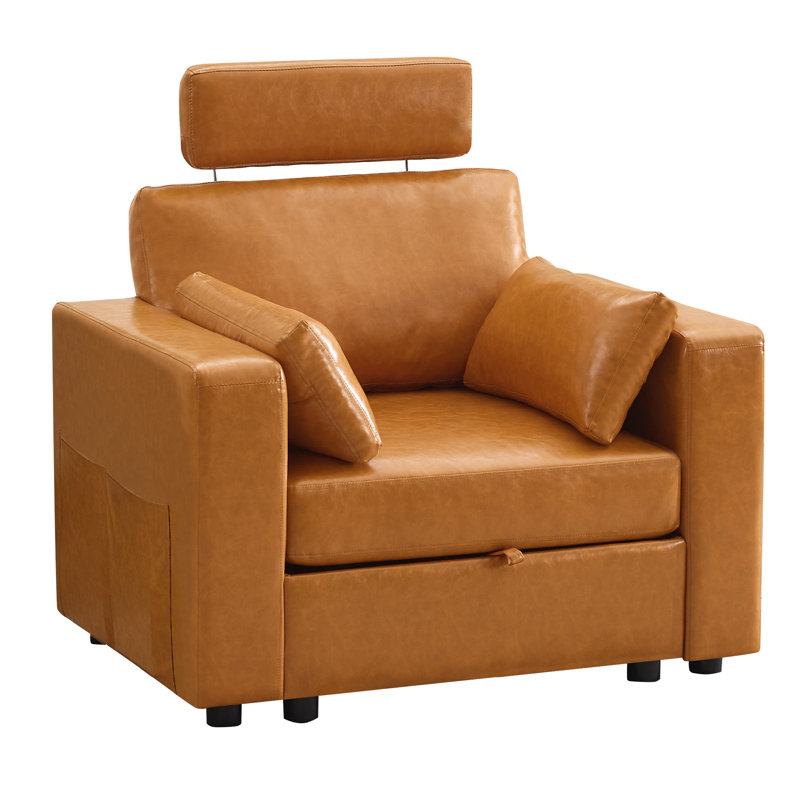 Canapé rembourré, 1, Chenille brun