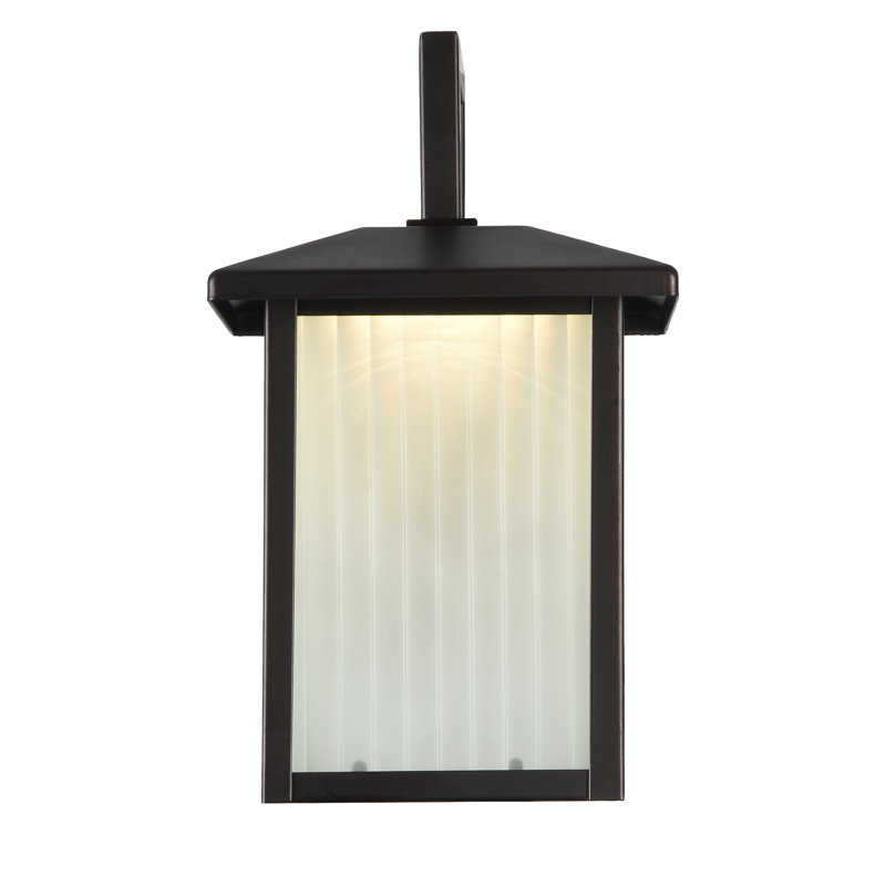 Lanterne murale d’extérieur 1 lumière h 10,75 po Cherryville, Bronze huilé