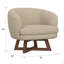 Chaise d'appoint pivotante beige sable