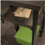 L-Shaped Desk with Rustic Style, Brown finish