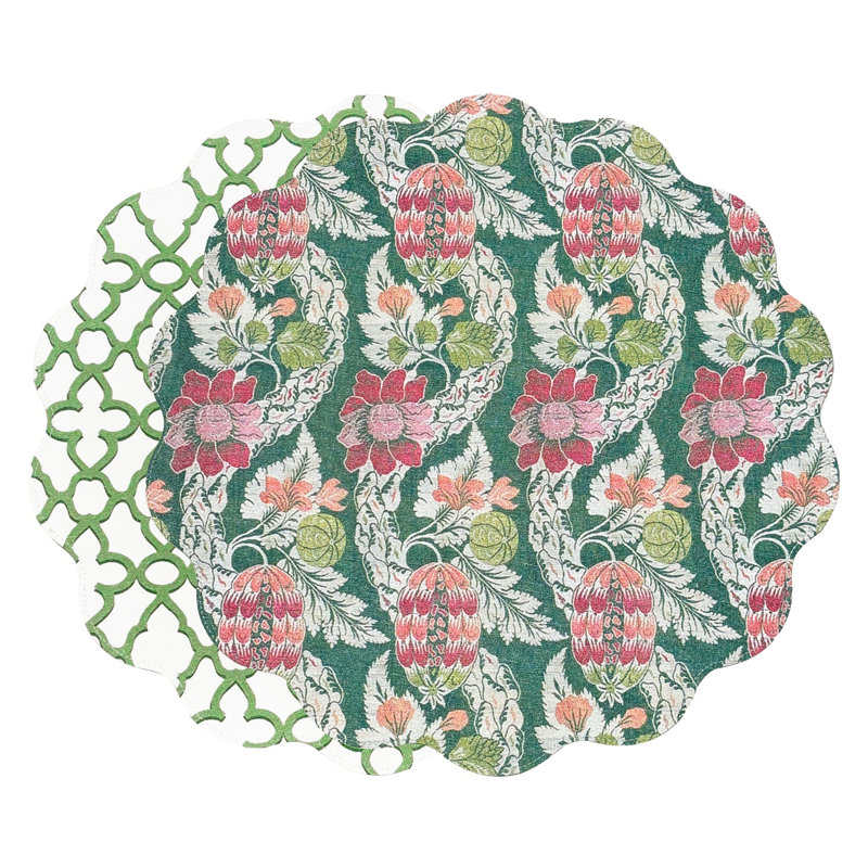 Vida Leather-like; Linen Round Placemats
