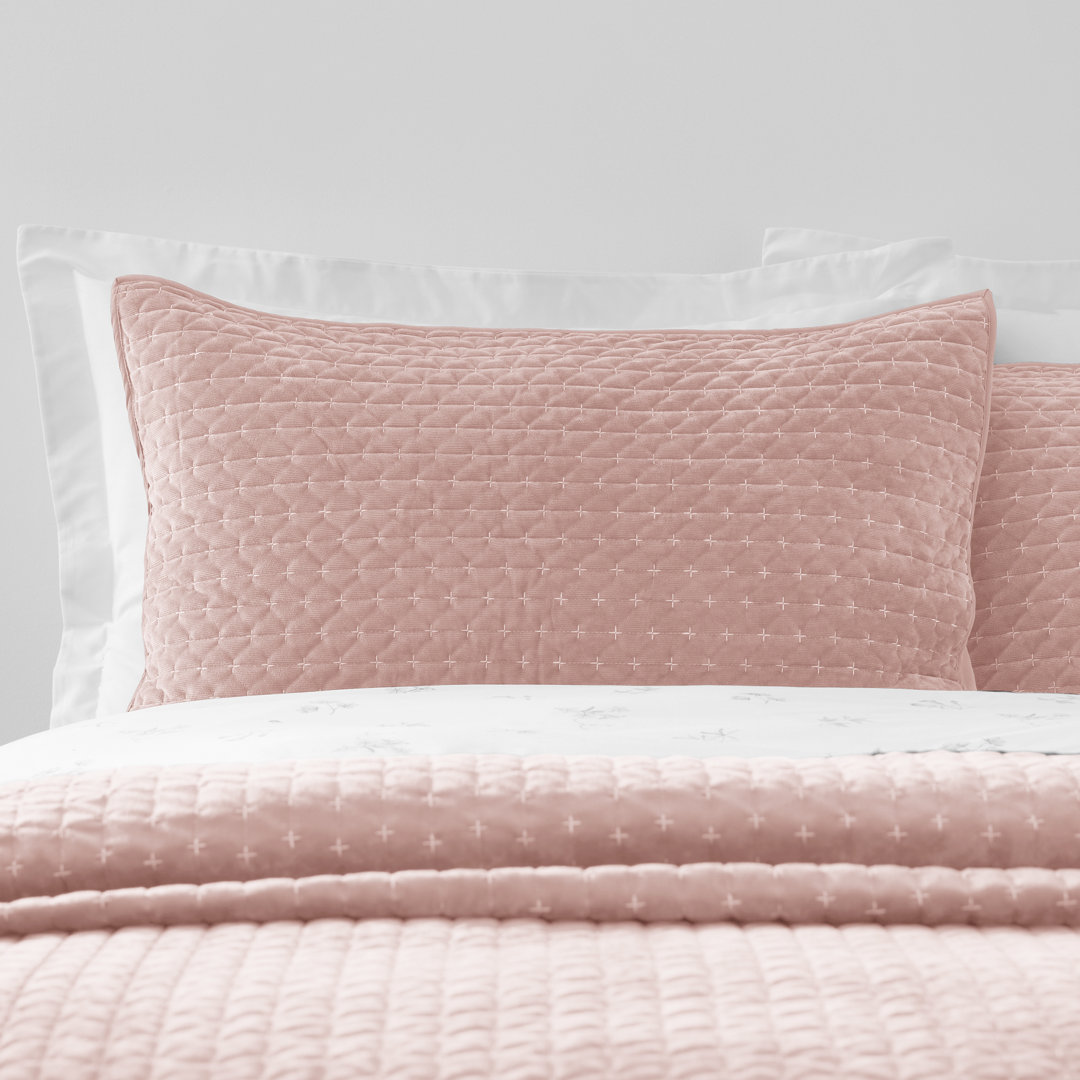 Attica Velvet Embroidered Pillow sham Pair