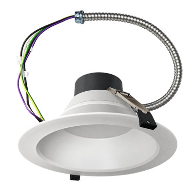 Éclairage à DEL commercial E2 L Lighting | 8 po | Puissance réglable 12/16 / 22W | 0-10V à intensité variable | 3CCT réglable 3000K 4000K 5000K