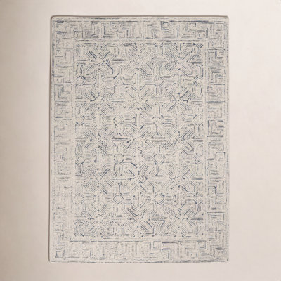 Joseph Navy Blue Hand-Tufted Wool Rug