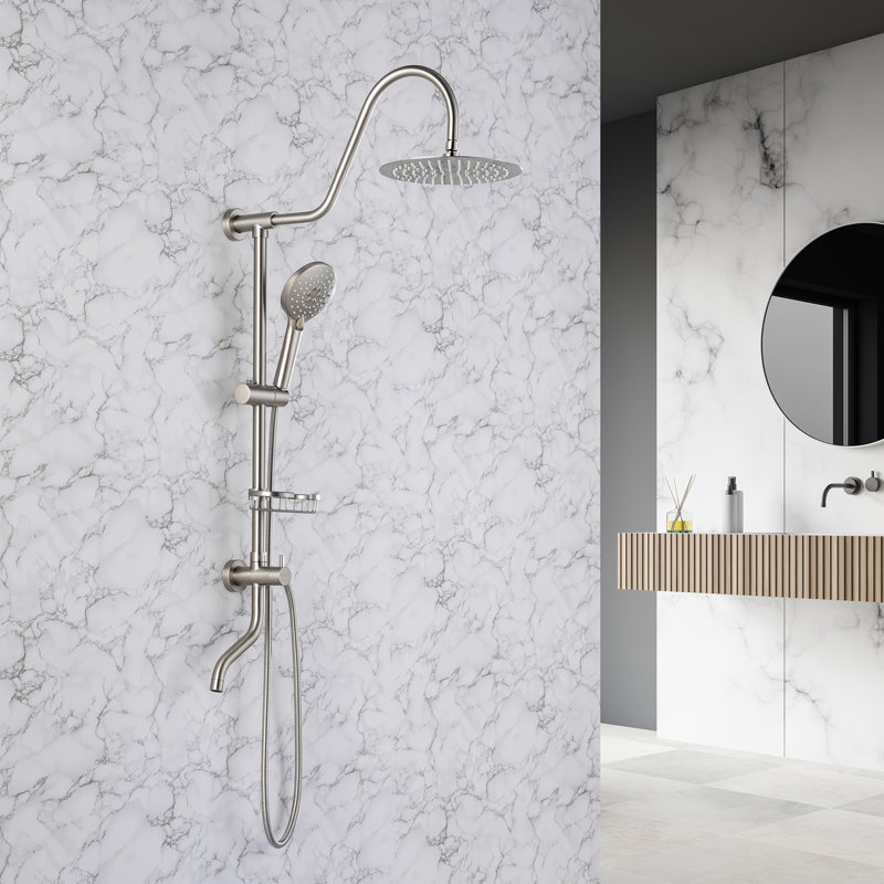 Complete Shower System, Brushed Nickel