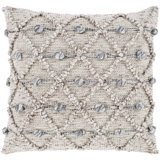 Anders Embroidered Cotton Blend Reversible Throw Pillow