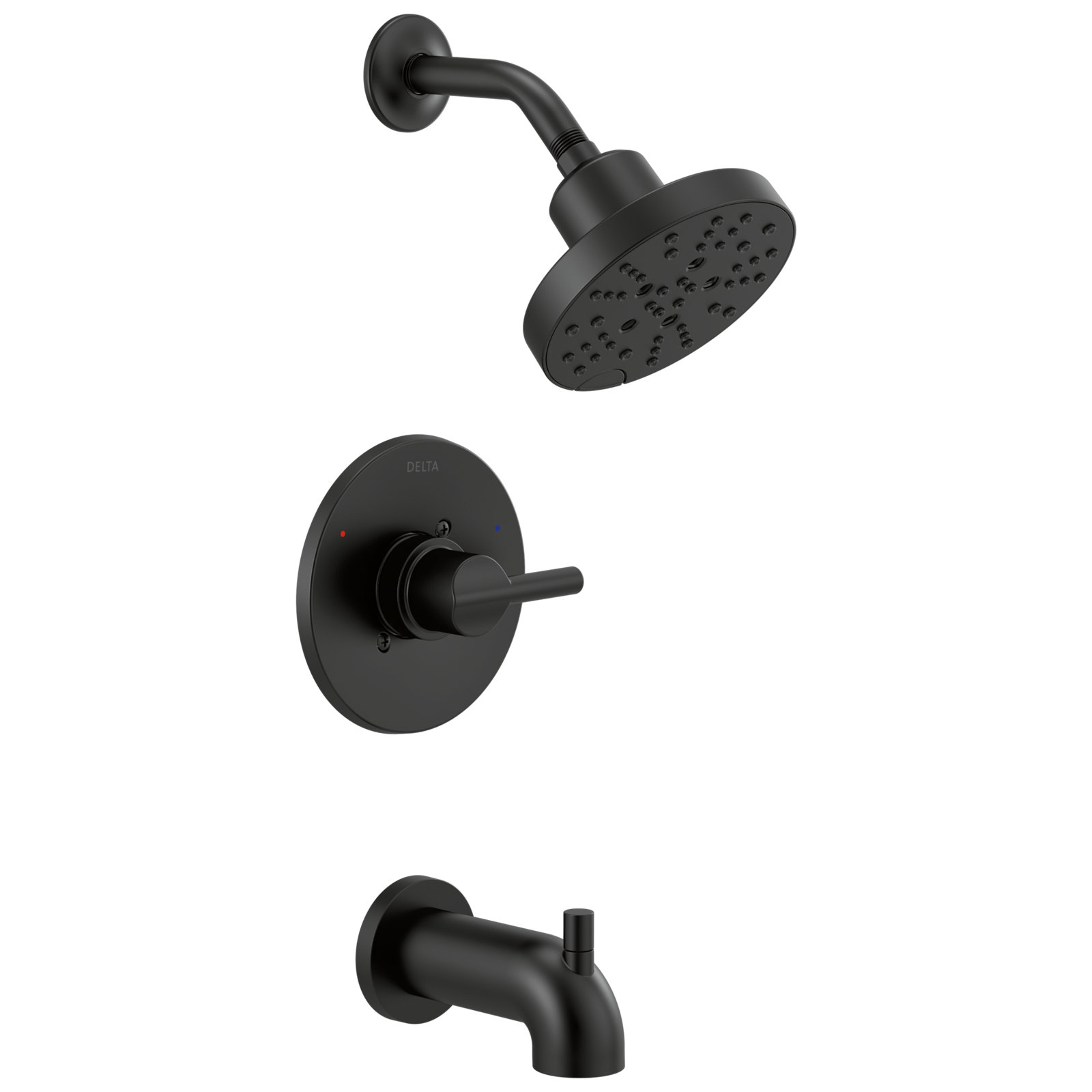 Nicoli Single-Function Tub Shower Faucet Set, Shower Trim Kit with H2Okinetic Shower Head and Valve, Matte Black