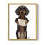 «Love and Dachshund», reproduction encadrée - bois massif-1826421594