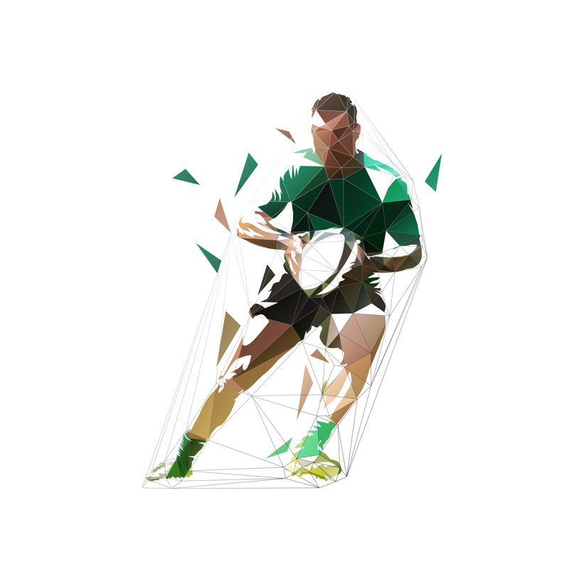 Rugby Player by Msan10 - Wrapped Canvas Print, 30cm H x 30cm W x 3.8cm D
