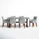 Fleur 74'' Rectangular 6 - Person Outdoor Dining Set with Cushions