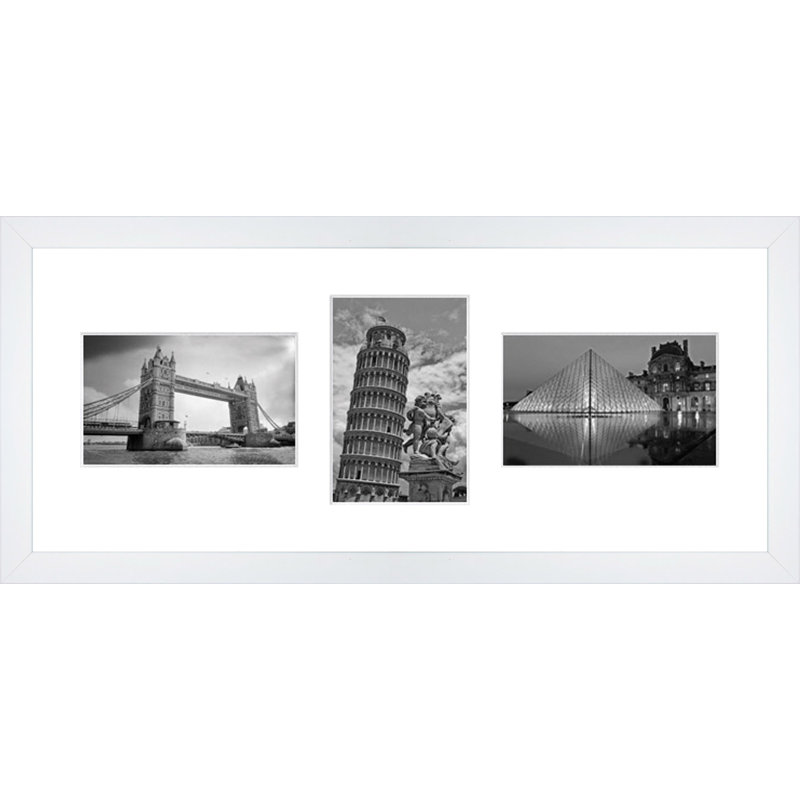 Klemenz Wood Picture Frame with Mat, White