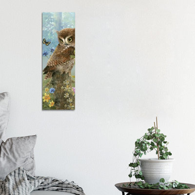 Owl In The Meadow by Giordano Studios - Wrapped Canvas Painting