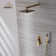Wall Mounted Temperature Display Shower Faucet with Rough-in Valve