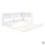 Lit de jour simple avec lit gigogne, armoires de rangement et ports USB