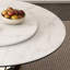 Table de salle à manger ronde 53 po 53 po avec plateau tournant à 360 ° lisse et résistant aux taches et à la chaleur, design minimaliste moderne pour la salle à manger, espace compact (4 chaises)-117812897