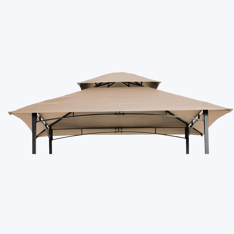Remplacement de l'auvent de tente 8 X 5 pi - Toit de pavillon de barbecue beige à deux niveaux pour toit, Beige
