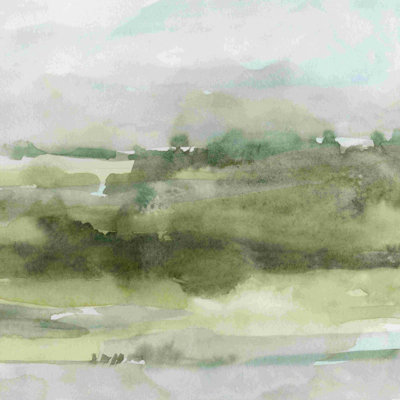 «Soft Sage Landscape II» par Emma Caroline - impression sur toile tendue