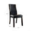Ensemble de chaises d'appoint de salle à manger de style transitionnel avec dossier rembourré en similicuir brun cerise