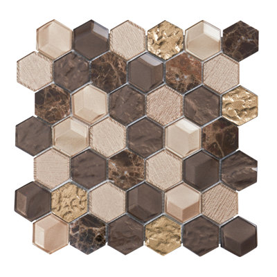 Emperador Marble Mosaic Sheet Tile
