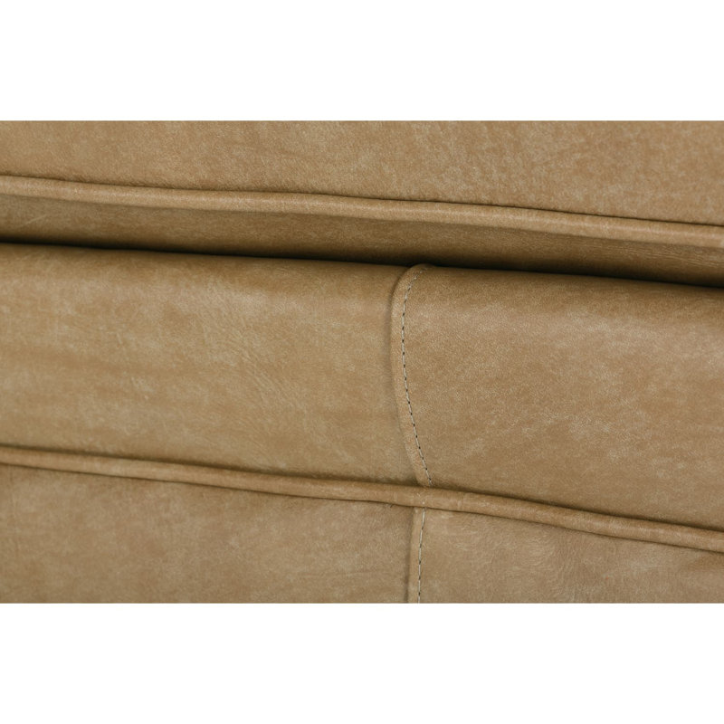 Butterscotch Kara Leather Swivel Glider