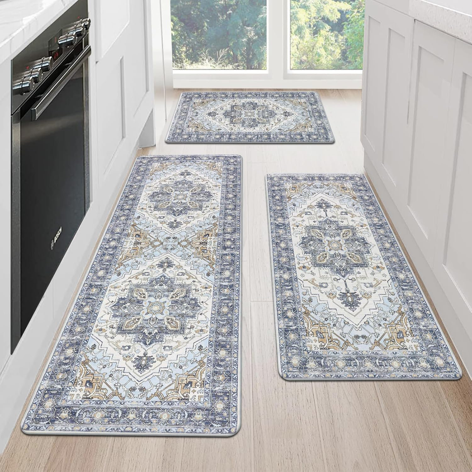 MAZOJA Cushioned Kitchen Rug Sets 3 Piece - Wayfair Canada