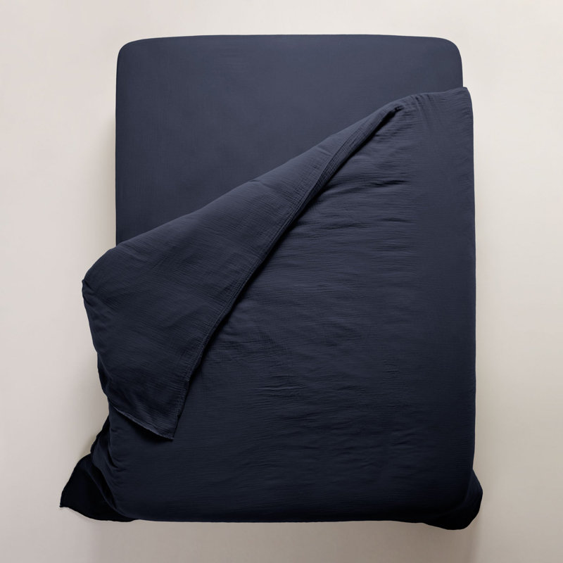 Solid Colour Duvet Cover, Emperor, Navy Blue