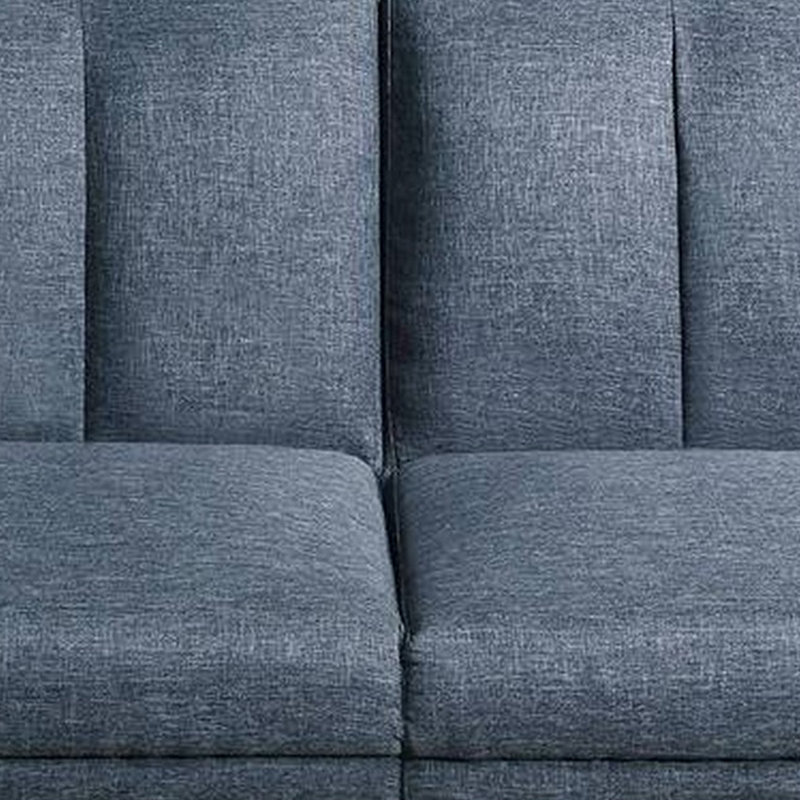 Canapé rembourré 71 po Willaurie, Mélange de polyester bleu
