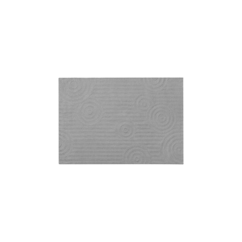 Rectangle Uzu Viscose Area Rug in Grey, Rectangle 4'7" x 6'7"
