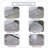 Grandeur 6-Piece Microfiber Bath Rug Set, Non-Slip Rubber Backing, Ultra-Absorbent, Machine Washable Bathroom Rugs for Shower, Tub, Toilet & Vanity, Quick-Dry Soft Plush Mats, Grey-688441585
