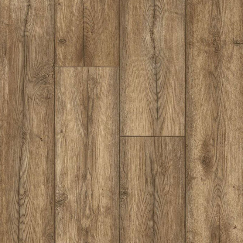 Brown Wood Effect Anti Slip Vinyl Flooring For Living Room, Dining Room, Hallways, 2.3mm Thick Cushion Backing