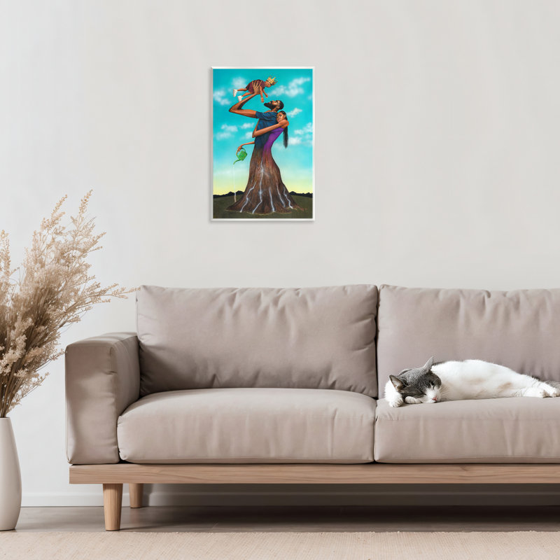 Plaque murale croissance, Portrait de famille, design par Manasseh Johnson Sr, H 15 po x l 10 po
