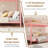 Bunk Bed Twin Over Twin, Twin Bunk Bed with Ladde & Full-Length Guardrails, Heavy Duty Metal 400 LBS Weight Capacity, Space-Saving Design, Noise Free, No Box Spring Needed,Pink-1631136552