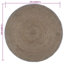 Round Denelle Solid Colour Hand Woven Area Rug-483689010