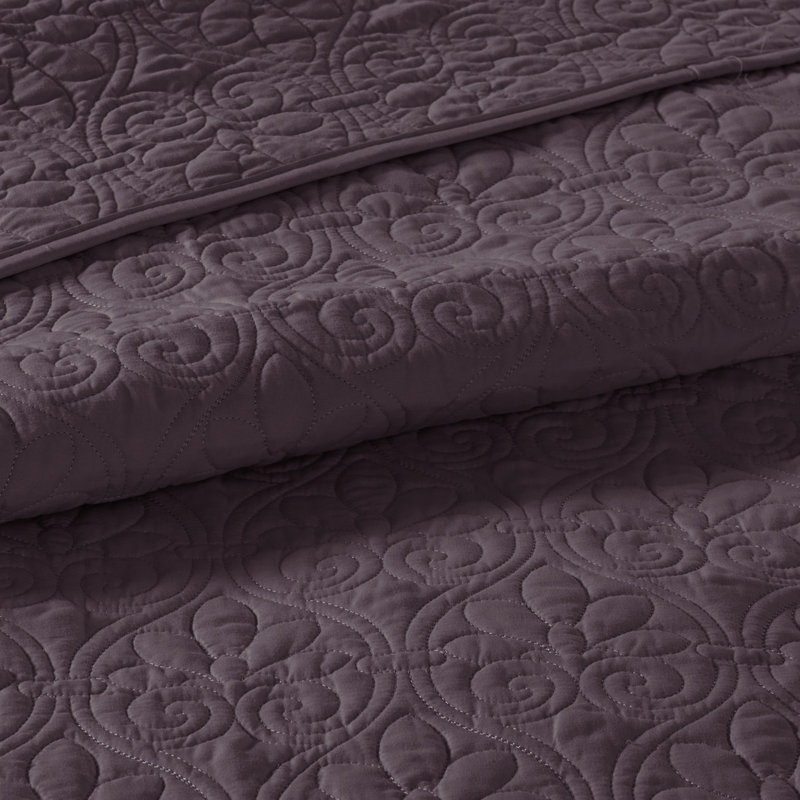 Couvre-lit réversible mauve très grand - avec un design attrayant surdimensionné pour une couverture de matelas supérieure.