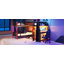 Lit superposé simple en L avec lit mezzanine simple et bureau intégré